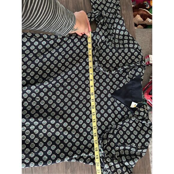 Lauren Ralph Lauren Long Sleeve Polyblend Talsha Tie-Neck Blouse Multicolor Sz L - Picture 10 of 10